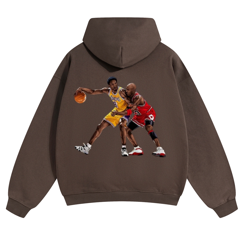 Unisex-KOBE & JORDAN Solid Color Hoodie