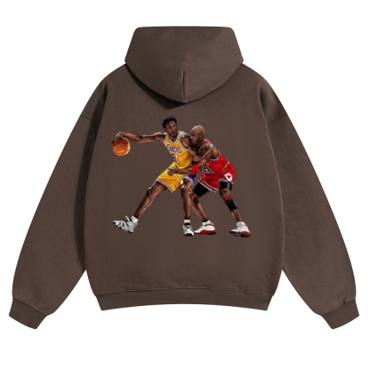 Unisex-KOBE & JORDAN Solid Color Hoodie