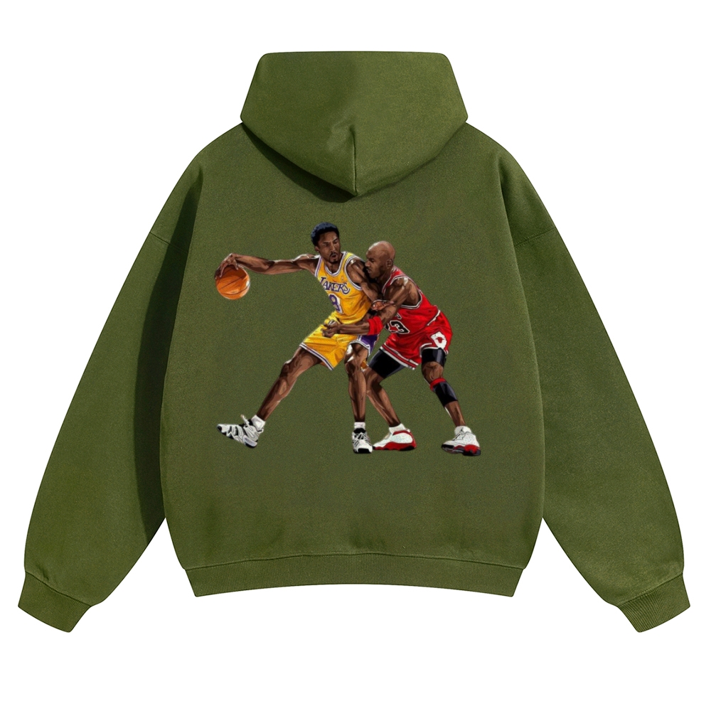 Unisex-KOBE & JORDAN Solid Color Hoodie