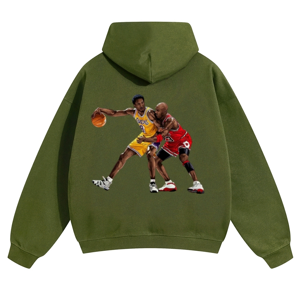 Unisex-KOBE & JORDAN Solid Color Hoodie