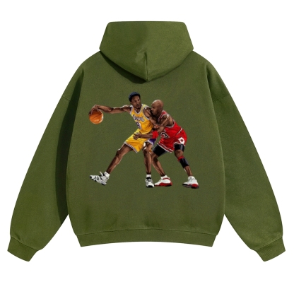Unisex-KOBE & JORDAN Solid Color Hoodie