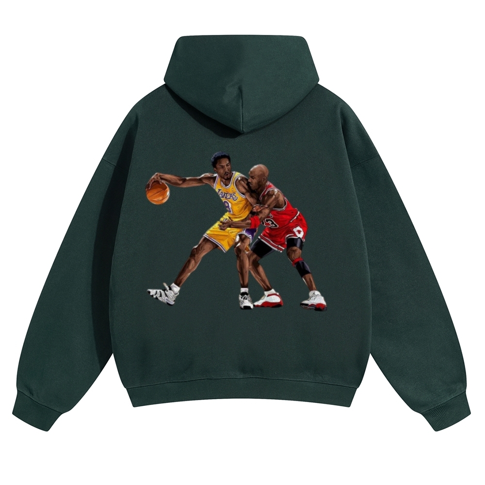 Unisex-KOBE & JORDAN Solid Color Hoodie