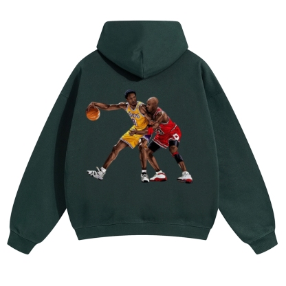 Unisex-KOBE & JORDAN Solid Color Hoodie