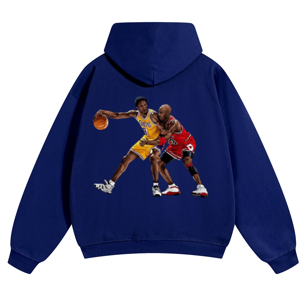 Unisex-KOBE & JORDAN Solid Color Hoodie