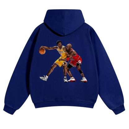 Unisex-KOBE & JORDAN Solid Color Hoodie