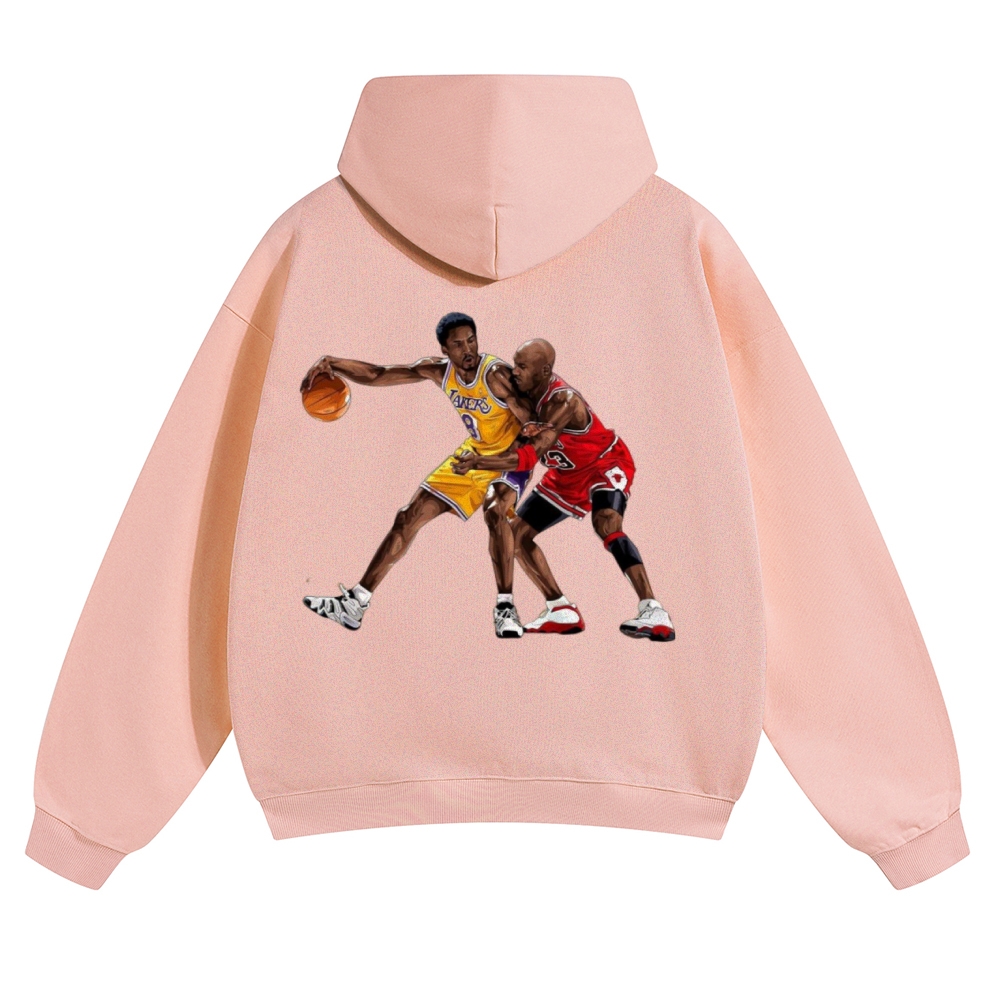 Unisex-KOBE & JORDAN Solid Color Hoodie