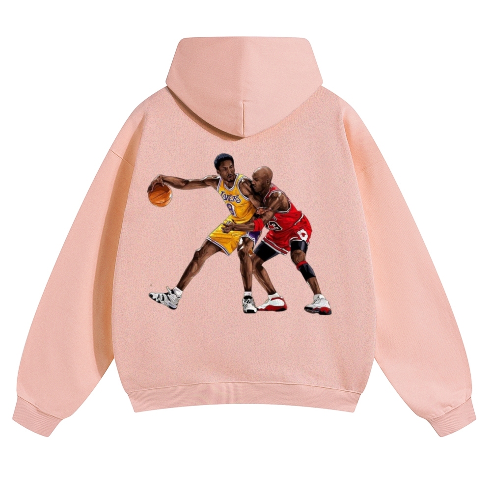 Unisex-KOBE & JORDAN Solid Color Hoodie