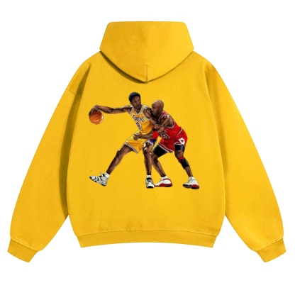Unisex-KOBE & JORDAN Solid Color Hoodie