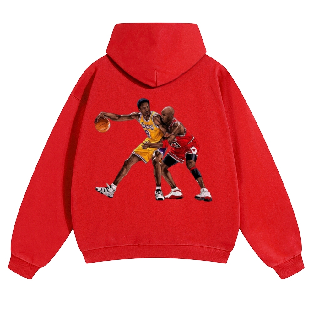 Unisex-KOBE & JORDAN Solid Color Hoodie
