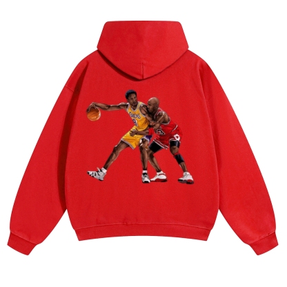 Unisex-KOBE & JORDAN Solid Color Hoodie