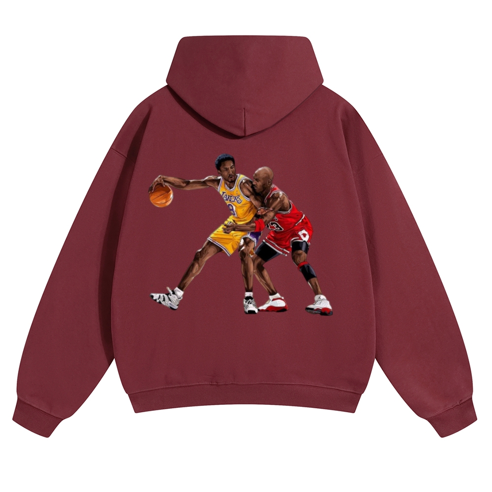 Unisex-KOBE & JORDAN Solid Color Hoodie