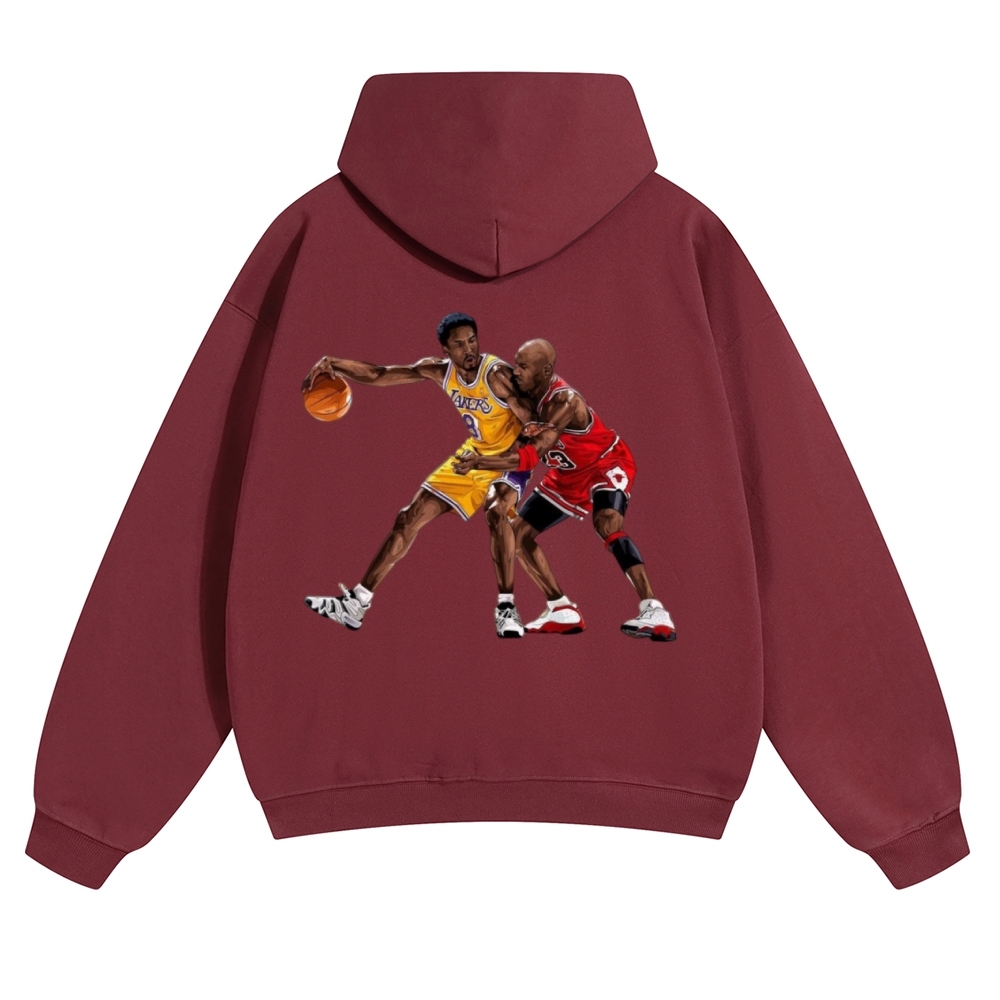 Unisex-KOBE & JORDAN Solid Color Hoodie