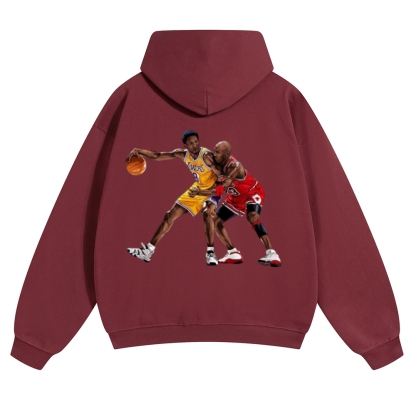 Unisex-KOBE & JORDAN Solid Color Hoodie