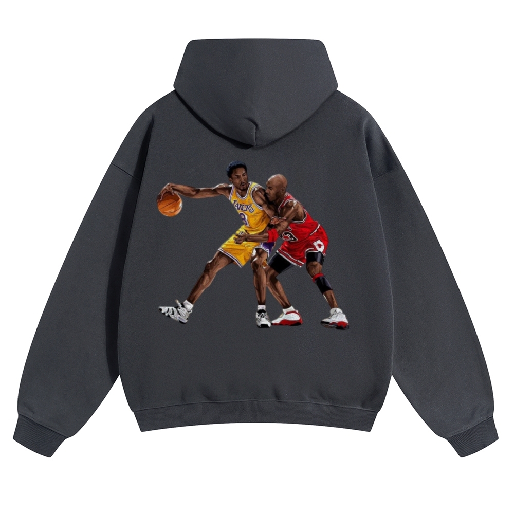 Unisex-KOBE & JORDAN Solid Color Hoodie