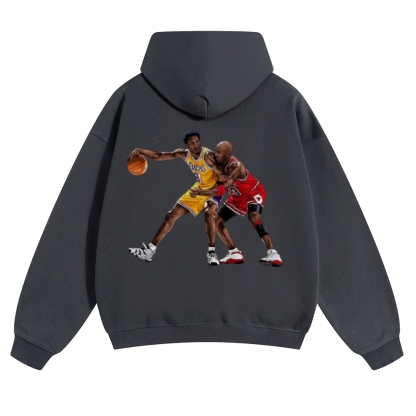 Unisex-KOBE & JORDAN Solid Color Hoodie