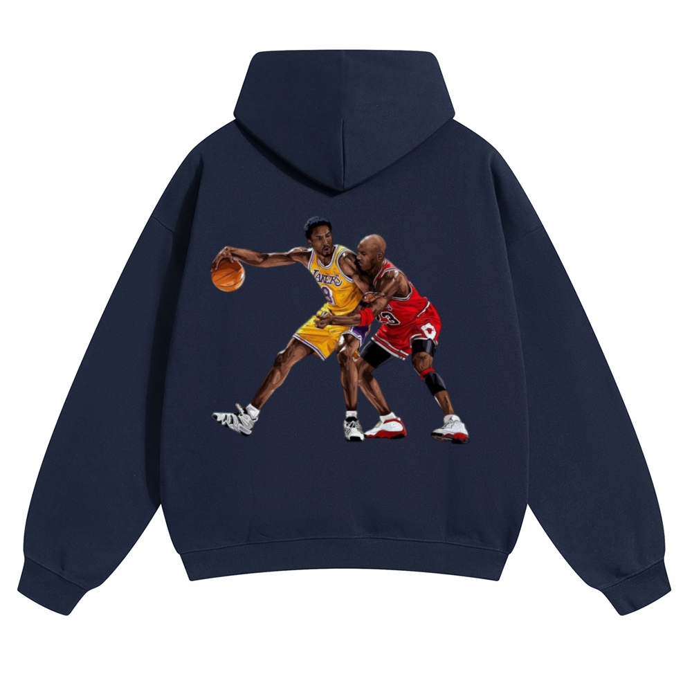Unisex-KOBE & JORDAN Solid Color Hoodie