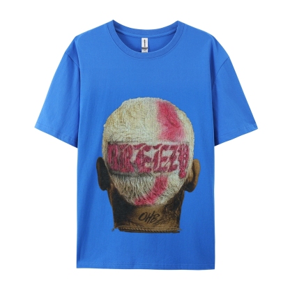 Unisex-Adult Ultra Cotton Washed T-Shirt Graphic CHRIS BROWN BIG FACE TEE