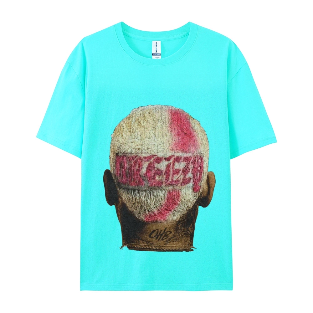 Unisex-Adult Ultra Cotton Washed T-Shirt Graphic CHRIS BROWN BIG FACE TEE