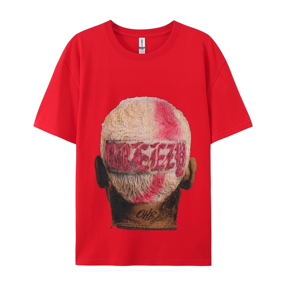Unisex-Adult Ultra Cotton Washed T-Shirt Graphic CHRIS BROWN BIG FACE TEE