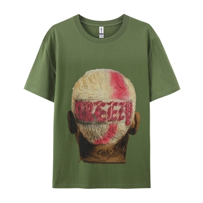 Unisex-Adult Ultra Cotton Washed T-Shirt Graphic CHRIS BROWN BIG FACE TEE
