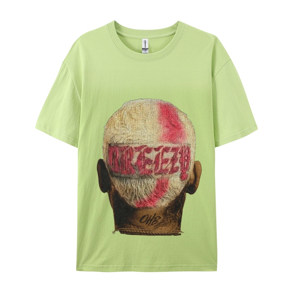 Unisex-Adult Ultra Cotton Washed T-Shirt Graphic CHRIS BROWN BIG FACE TEE