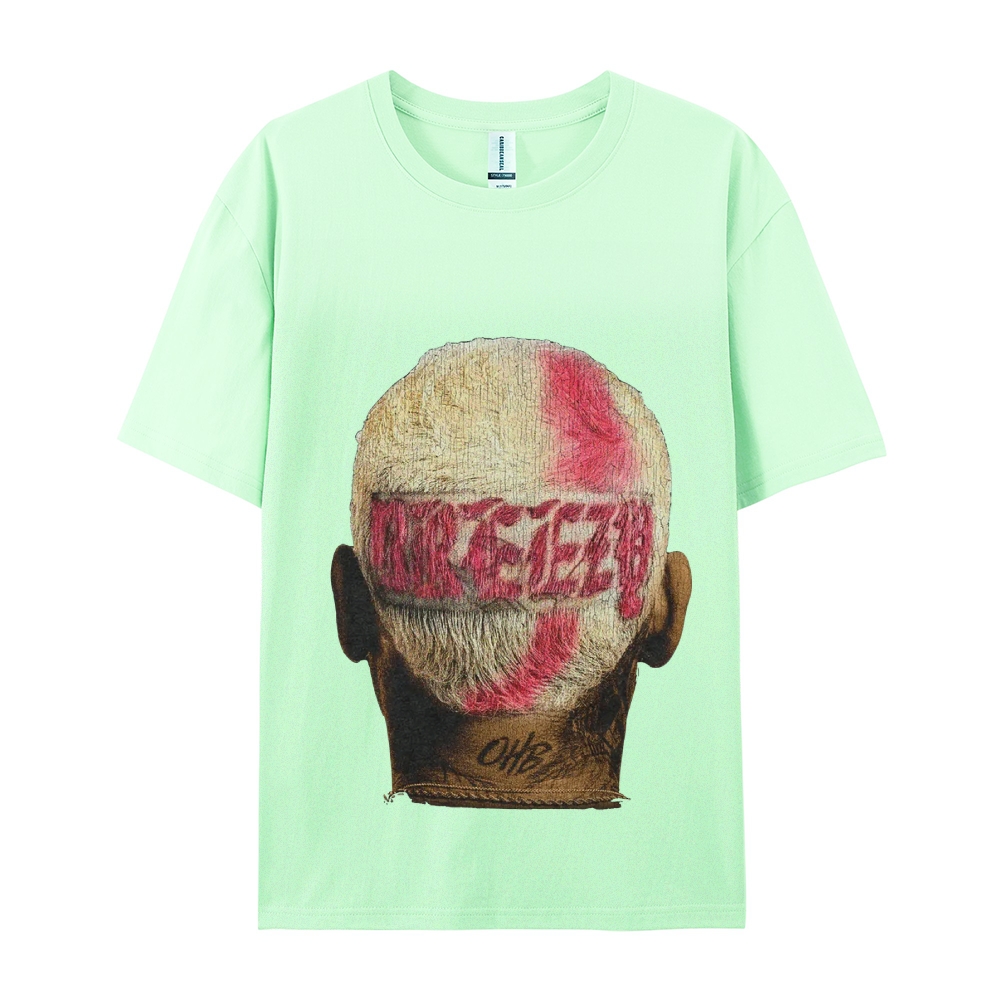 Unisex-Adult Ultra Cotton Washed T-Shirt Graphic CHRIS BROWN BIG FACE TEE