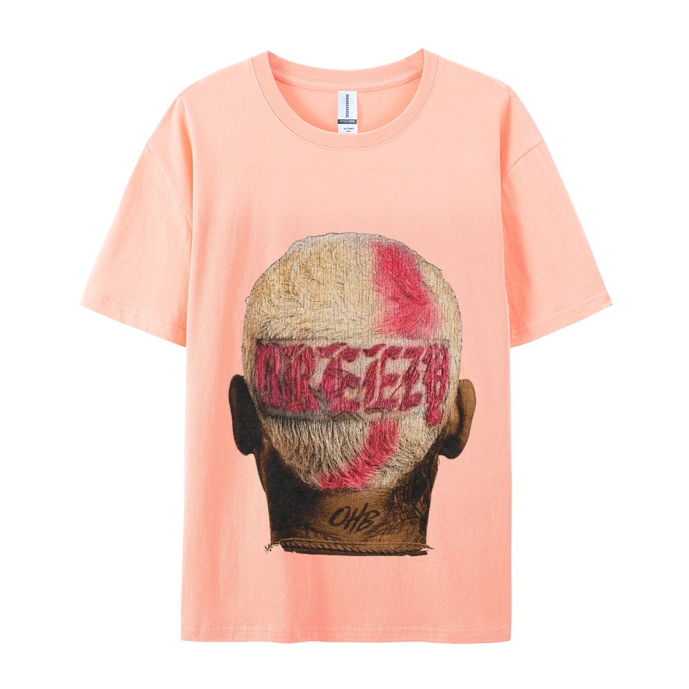 Unisex-Adult Ultra Cotton Washed T-Shirt Graphic CHRIS BROWN BIG FACE TEE