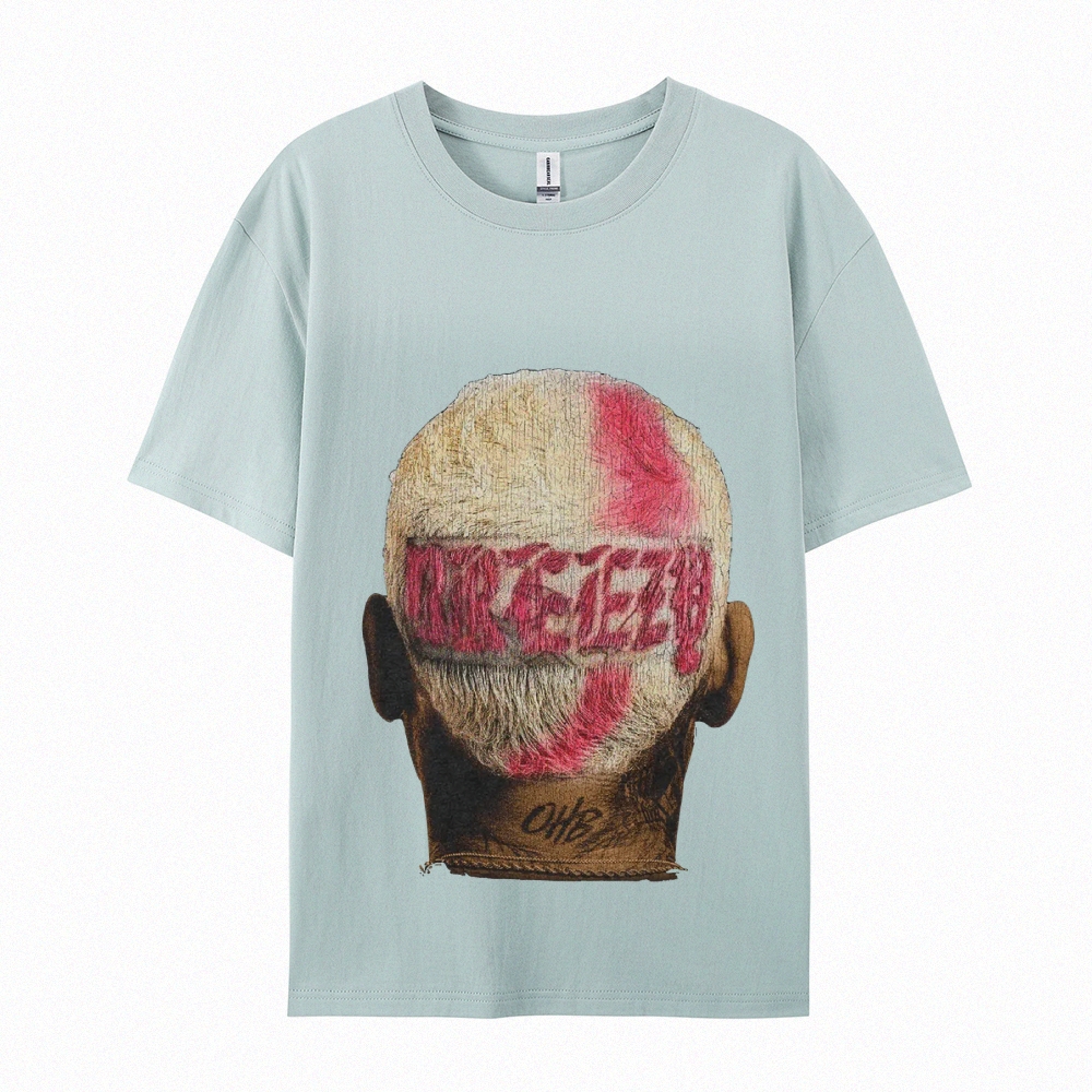 Unisex-Adult Ultra Cotton Washed T-Shirt Graphic CHRIS BROWN BIG FACE TEE