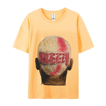 Unisex-Adult Ultra Cotton Washed T-Shirt Graphic CHRIS BROWN BIG FACE TEE