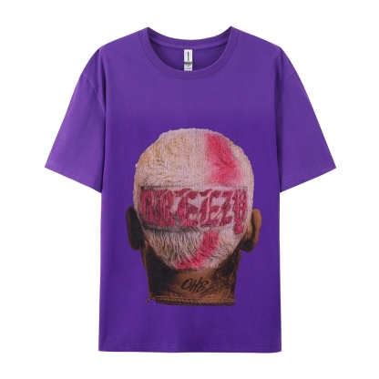 Unisex-Adult Ultra Cotton Washed T-Shirt Graphic CHRIS BROWN BIG FACE TEE