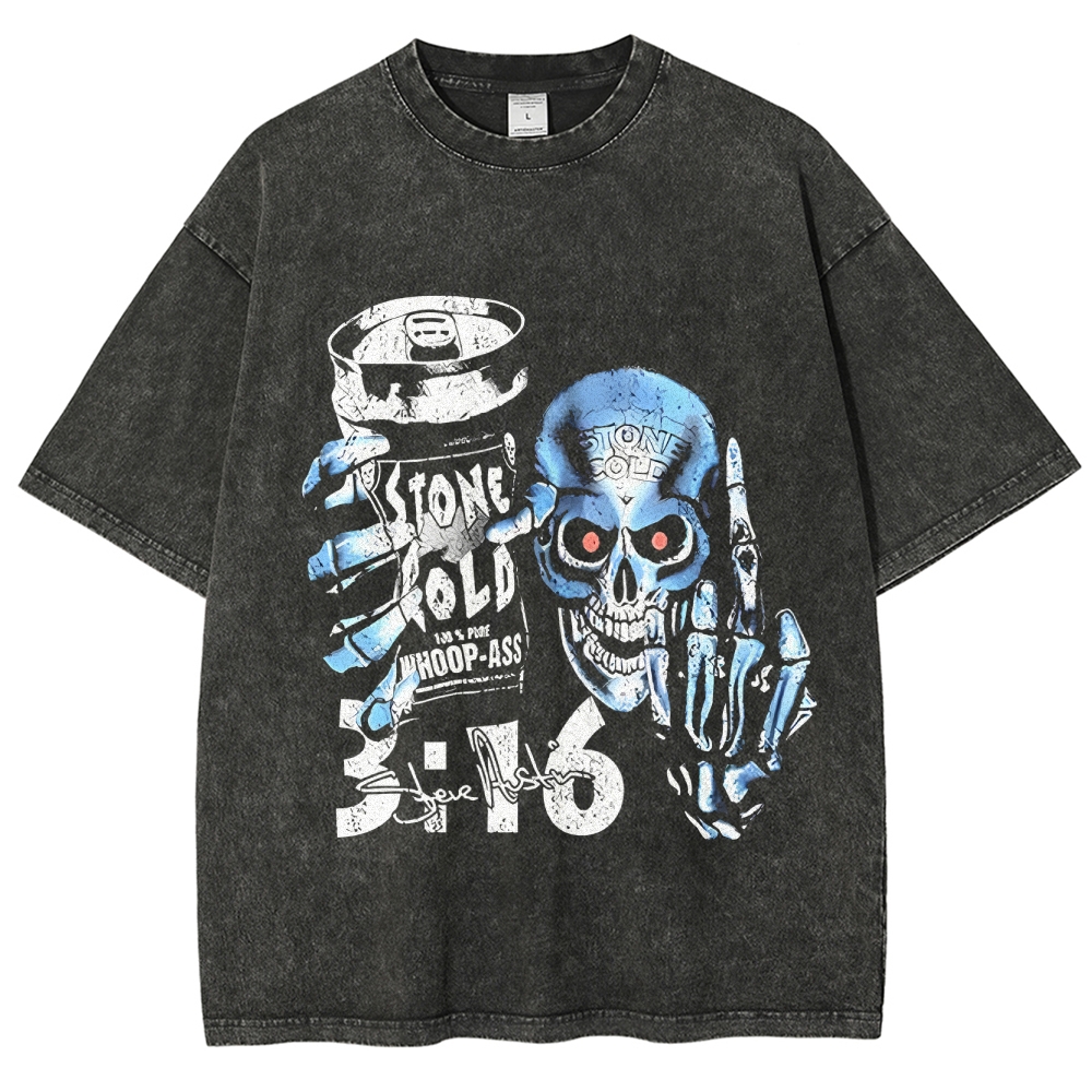 Unisex-Adult Ultra Cotton Washed T-Shirt Graphic   STONE COLD