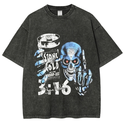 Unisex-Adult Ultra Cotton Washed T-Shirt Graphic   STONE COLD