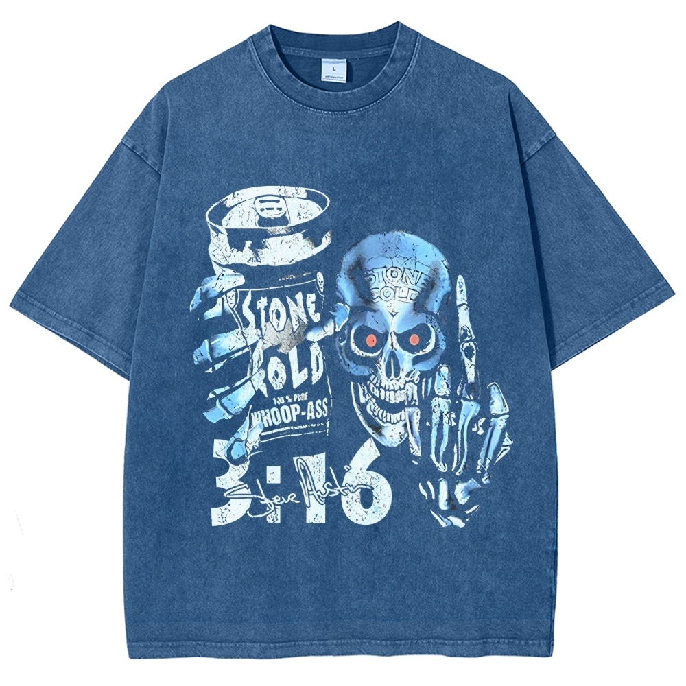 Unisex-Adult Ultra Cotton Washed T-Shirt Graphic   STONE COLD