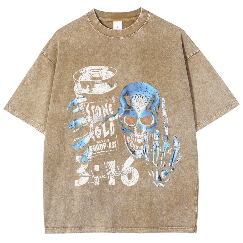 Unisex-Adult Ultra Cotton Washed T-Shirt Graphic   STONE COLD