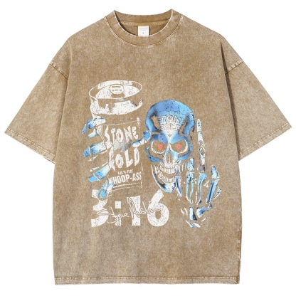 Unisex-Adult Ultra Cotton Washed T-Shirt Graphic   STONE COLD