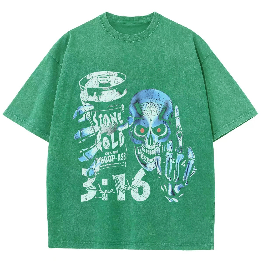 Unisex-Adult Ultra Cotton Washed T-Shirt Graphic   STONE COLD