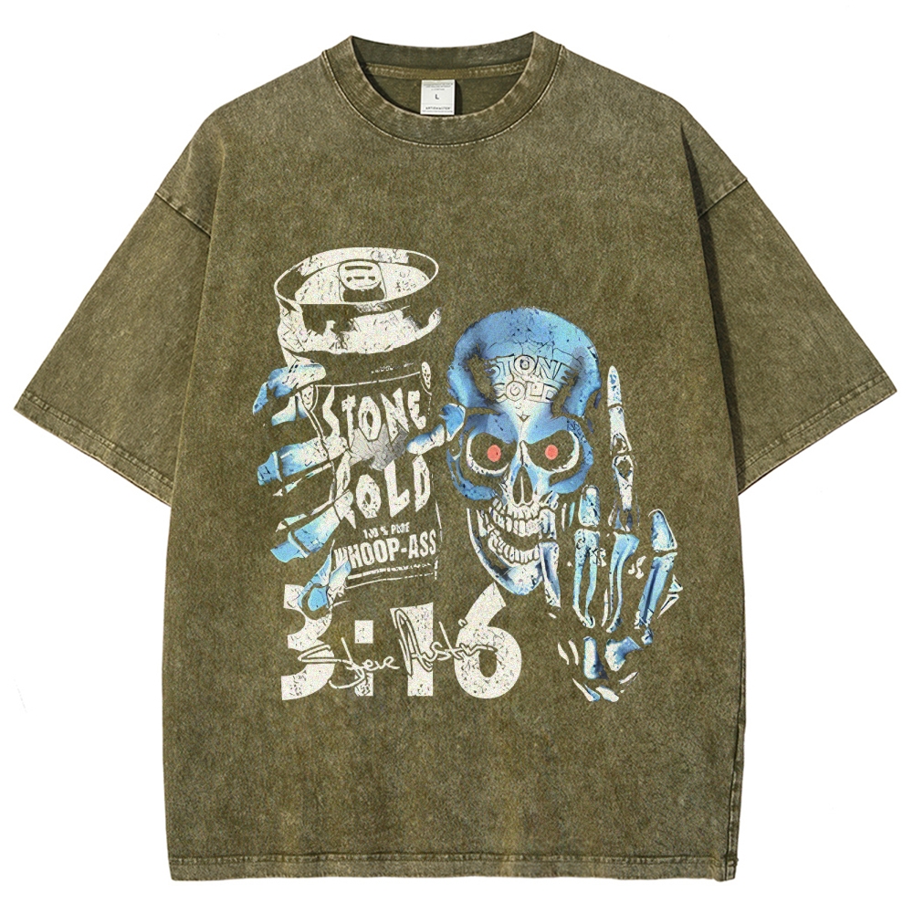 Unisex-Adult Ultra Cotton Washed T-Shirt Graphic   STONE COLD