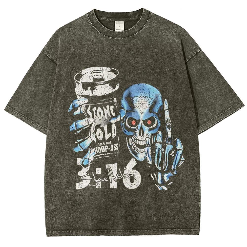 Unisex-Adult Ultra Cotton Washed T-Shirt Graphic   STONE COLD
