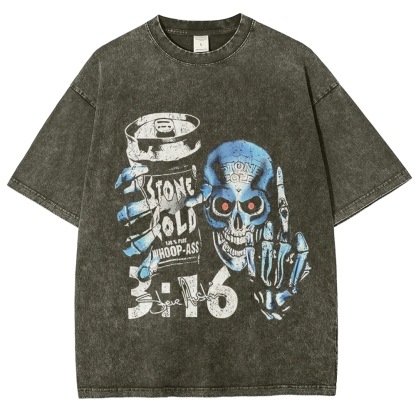 Unisex-Adult Ultra Cotton Washed T-Shirt Graphic   STONE COLD
