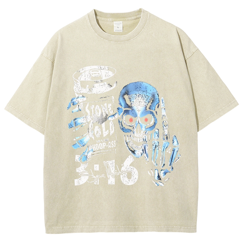 Unisex-Adult Ultra Cotton Washed T-Shirt Graphic   STONE COLD