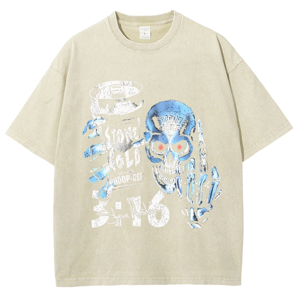 Unisex-Adult Ultra Cotton Washed T-Shirt Graphic STONE COLD
