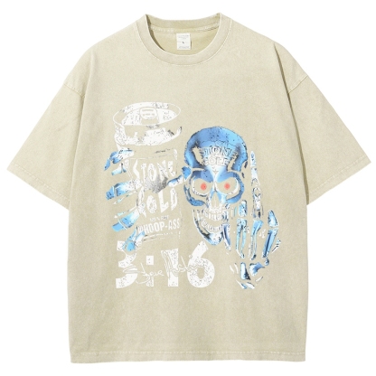 Unisex-Adult Ultra Cotton Washed T-Shirt Graphic   STONE COLD