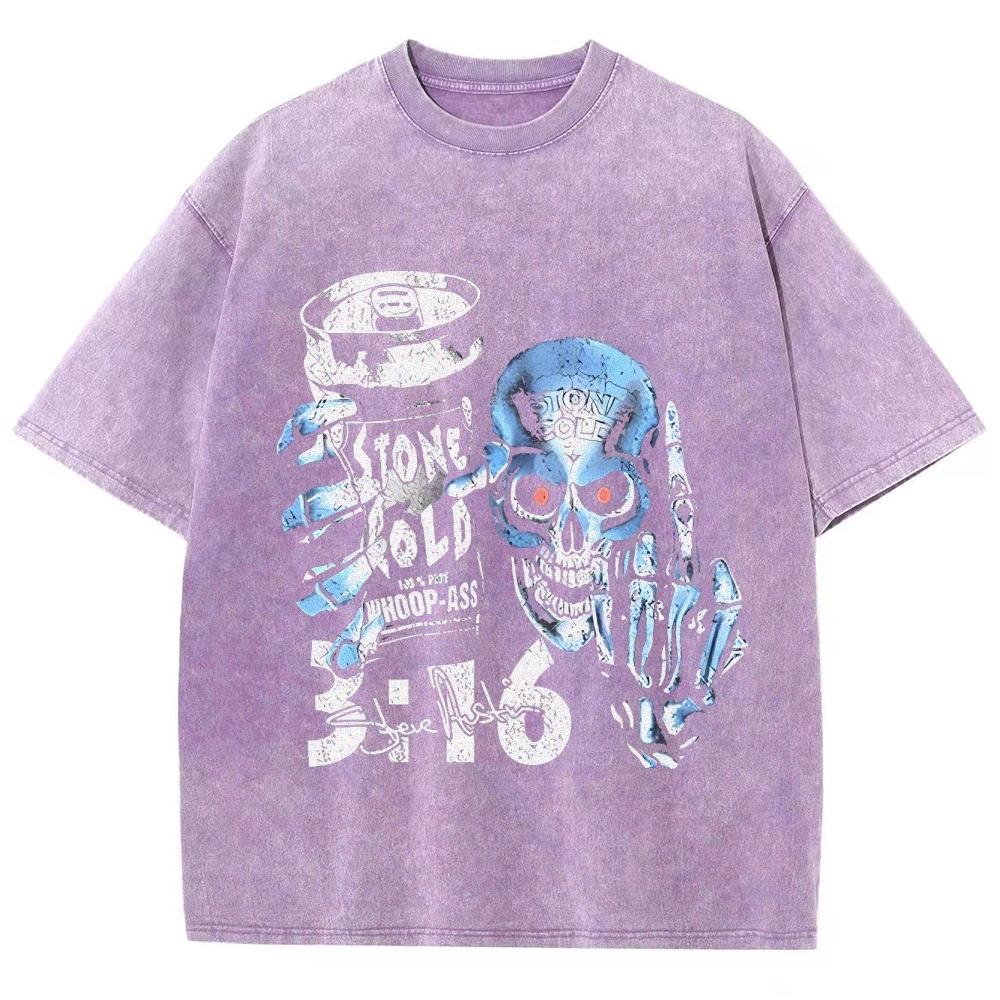 Unisex-Adult Ultra Cotton Washed T-Shirt Graphic   STONE COLD