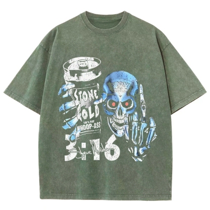 Unisex-Adult Ultra Cotton Washed T-Shirt Graphic   STONE COLD