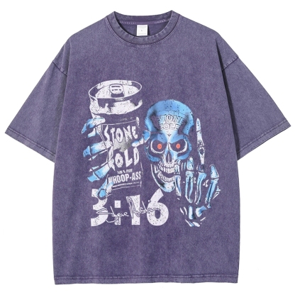 Unisex-Adult Ultra Cotton Washed T-Shirt Graphic   STONE COLD