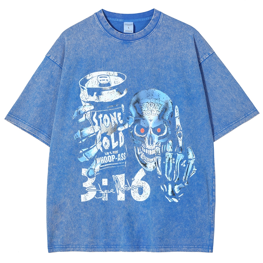 Unisex-Adult Ultra Cotton Washed T-Shirt Graphic   STONE COLD