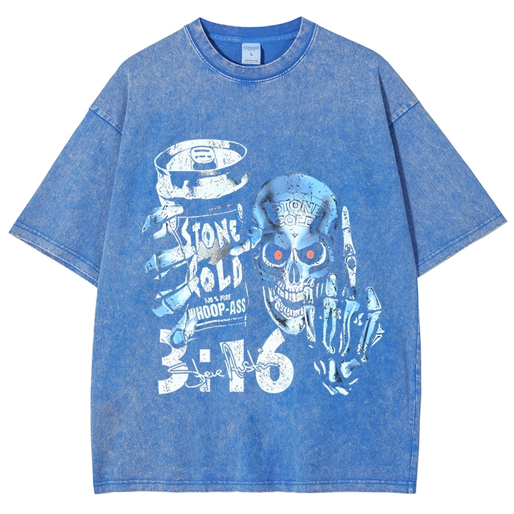 Unisex-Adult Ultra Cotton Washed T-Shirt Graphic   STONE COLD