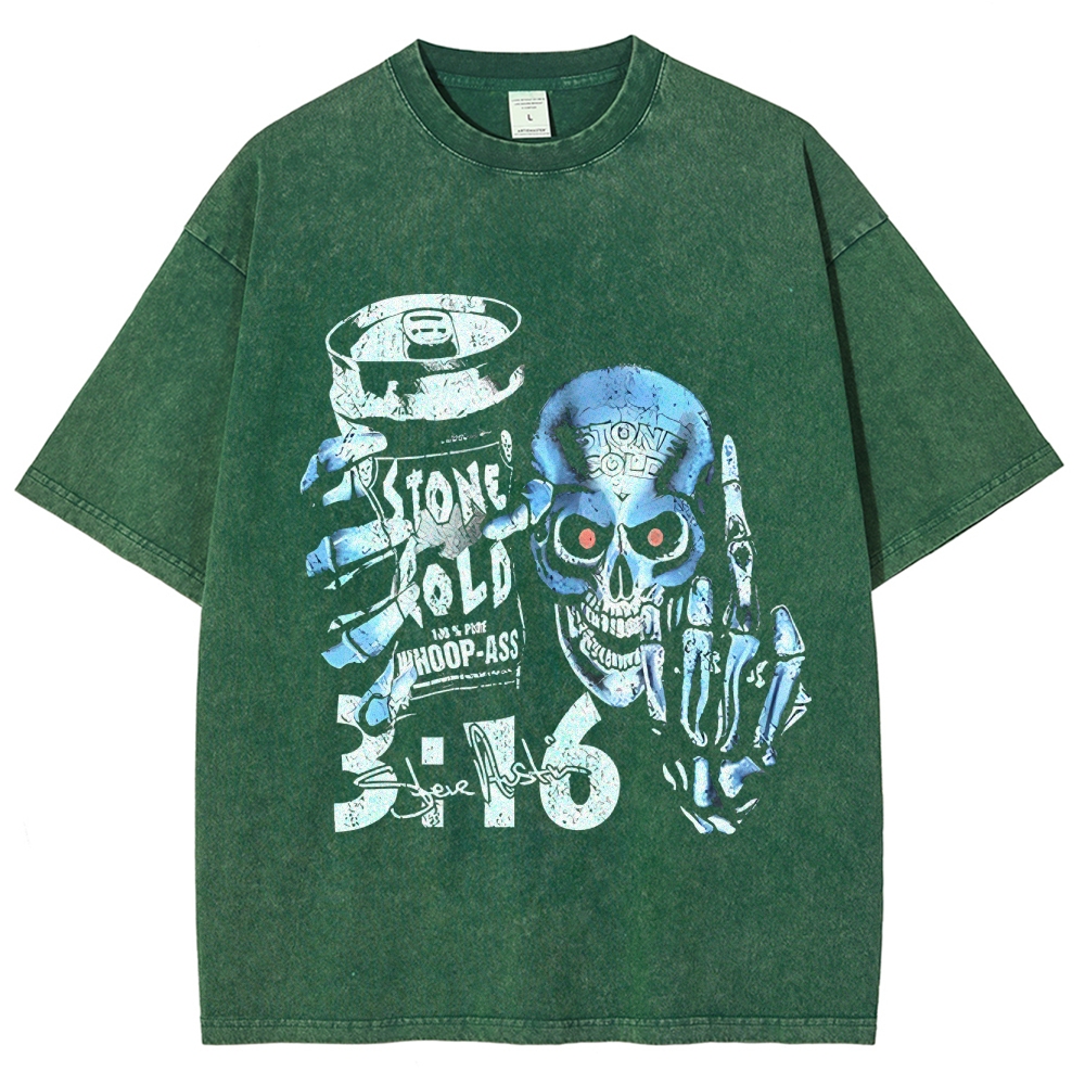 Unisex-Adult Ultra Cotton Washed T-Shirt Graphic   STONE COLD