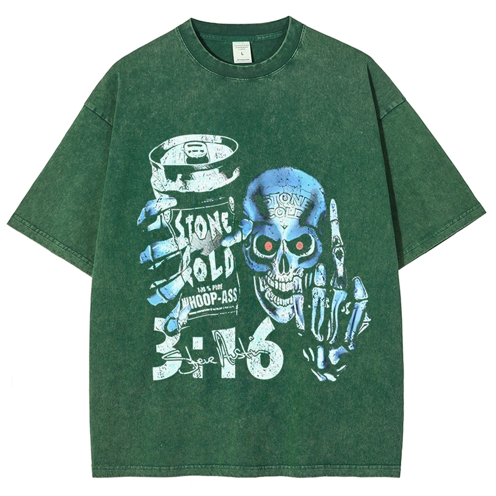 Unisex-Adult Ultra Cotton Washed T-Shirt Graphic   STONE COLD