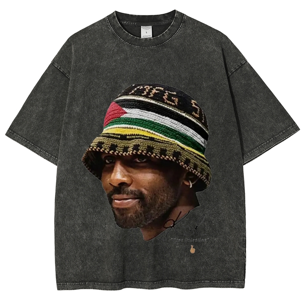 Unisex-Adult Ultra Cotton Washed T-Shirt Graphic KYRIE IRVING V3 VINTAGE TEE